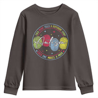 Autism Youth Sweatshirt Fingerprint Autism Each Print Tells A Different Story