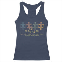 Autism Racerback Tank Top Fingerprint Autism Each One Makes A Mark