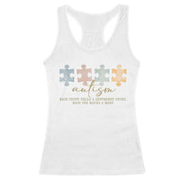 Autism Racerback Tank Top Fingerprint Autism Each One Makes A Mark