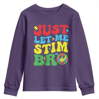 Just Let Me Stim Bro Youth Sweatshirt Autism ADHD Stimming