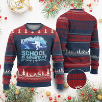 Funny School Is Important But Hockey Is Importanter Ugly Christmas Sweater - Wonder Print Shop