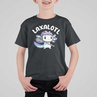 Funny Axolotl Lacrosse Player T Shirt For Kid - Wonder Print Shop