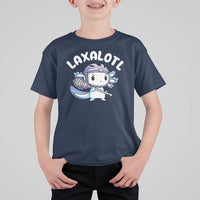Funny Axolotl Lacrosse Player T Shirt For Kid - Wonder Print Shop