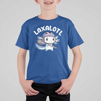 Funny Axolotl Lacrosse Player T Shirt For Kid - Wonder Print Shop