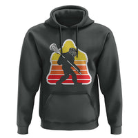 Funny Retro Bigfoot Lacrosse Player Hoodie - Wonder Print Shop