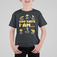 Outer Space Astrology Astronaut Planet God Says I Am T Shirt For Kid - Wonder Print Shop