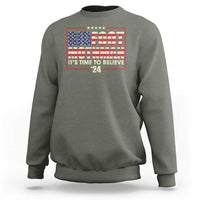 Funny President Election Bigfoot Mothman Sweatshirt It's Time To Believe - Wonder Print Shop