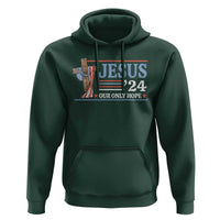 USA Election Christ Hoodie Jesus President 2024 Our Only Hope Christian - Wonder Print Shop