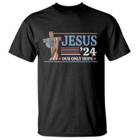 USA Election Christ T Shirt Jesus President 2024 Our Only Hope Christian - Wonder Print Shop
