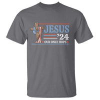 USA Election Christ T Shirt Jesus President 2024 Our Only Hope Christian - Wonder Print Shop