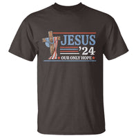USA Election Christ T Shirt Jesus President 2024 Our Only Hope Christian - Wonder Print Shop