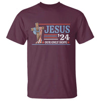 USA Election Christ T Shirt Jesus President 2024 Our Only Hope Christian - Wonder Print Shop