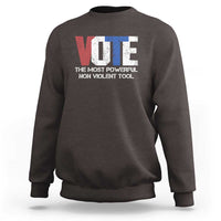 Vote 2024 Sweatshirt The Most Powerful None Violent Tool - Wonder Print Shop