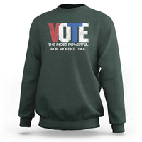Vote 2024 Sweatshirt The Most Powerful None Violent Tool - Wonder Print Shop