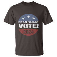 Vote 2024 T Shirt Read Think Vote - Wonder Print Shop