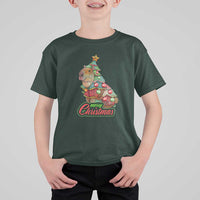 Cute Capybara Christmas Tree T Shirt For Kid - Wonder Print Shop