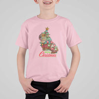 Cute Capybara Christmas Tree T Shirt For Kid - Wonder Print Shop