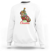 Cute Capybara Christmas Tree Sweatshirt - Wonder Print Shop