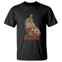 Cute Capybara Christmas Tree T Shirt - Wonder Print Shop