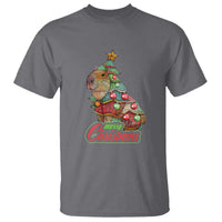 Cute Capybara Christmas Tree T Shirt - Wonder Print Shop