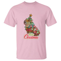 Cute Capybara Christmas Tree T Shirt - Wonder Print Shop
