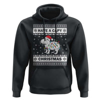 Funny Capybara Christmas Hoodie Have A Capy Christmas Light