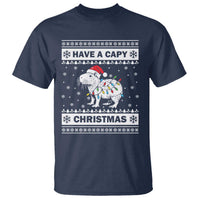Funny Capybara Christmas T Shirt Have A Capy Christmas Light - Wonder Print Shop
