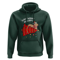 Funny Capybara Christmas Hoodie Don't Worry Be Capy