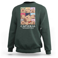 Funny Capybara Christmas Sweatshirt Capyeras The Rodent Tour - Wonder Print Shop