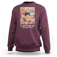 Funny Capybara Christmas Sweatshirt Capyeras The Rodent Tour - Wonder Print Shop