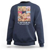 Funny Capybara Christmas Sweatshirt Capyeras The Rodent Tour - Wonder Print Shop