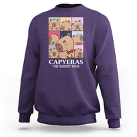 Funny Capybara Christmas Sweatshirt Capyeras The Rodent Tour - Wonder Print Shop