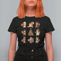 Funny Squirrel Christmas Santa Reindeer T Shirt For Women - Wonder Print Shop