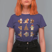 Funny Squirrel Christmas Santa Reindeer T Shirt For Women - Wonder Print Shop