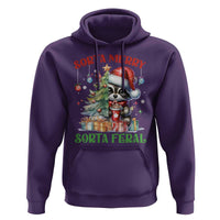 Funny Christmas Raccoon Hoodie Sorta Merry Sorta Feral Merry Trashmas
