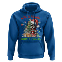 Funny Christmas Raccoon Hoodie Sorta Merry Sorta Feral Merry Trashmas