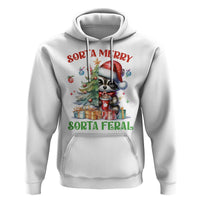 Funny Christmas Raccoon Hoodie Sorta Merry Sorta Feral Merry Trashmas