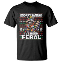 Funny Christmas Raccoon T Shirt Sorry Santa I've Been Feral - Wonder Print Shop