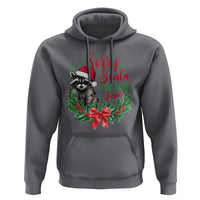 Funny Christmas Hoodie Sorry Santa I've Been Feral Raccoon
