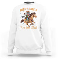 Funny Christmas Raccoon Sweatshirt Sorry Santa I've Been Feral Cowboy - Wonder Print Shop