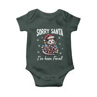 Funny Christmas Opossum Baby Onesie Sorry Santa I've Been Feral