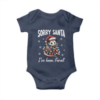 Funny Christmas Opossum Baby Onesie Sorry Santa I've Been Feral