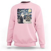 Christmas Starry Night Opossum Sweatshirt - Wonder Print Shop