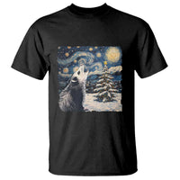 Christmas Starry Night Opossum T Shirt - Wonder Print Shop