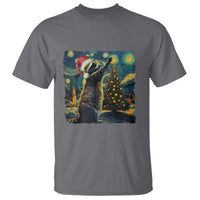 Christmas Starry Night Raccoon T Shirt - Wonder Print Shop