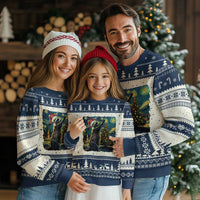 Christmas Starry Night Raccoon Ugly Christmas Sweater - Wonder Print Shop