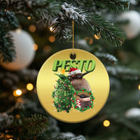 Funny Christmas Pesto Penguin Christmas Ornament - Wonder Print Shop