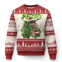Funny Christmas Pesto Penguin Ugly Christmas Sweater - Wonder Print Shop