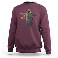 Funny Pesto Penguin Sweatshirt I'm Just A Baby Hiphop - Wonder Print Shop