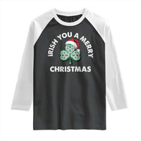 Irish Christmas Raglan Shirt Irish You A Merry Christmas Celtic Shamrock
